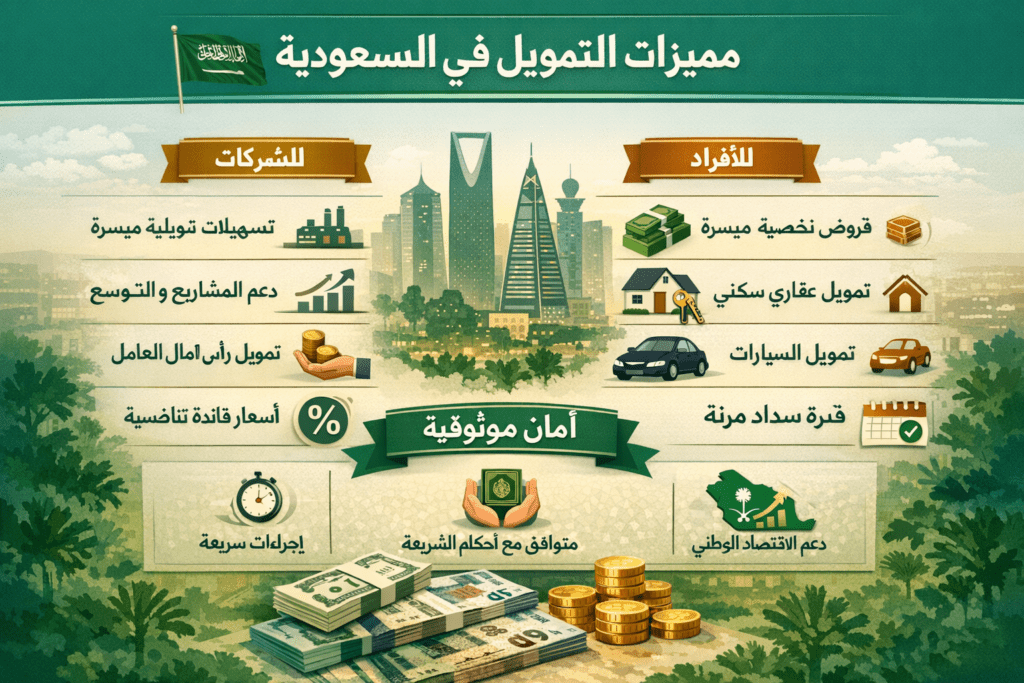 مميزات التمويل فى السعودية