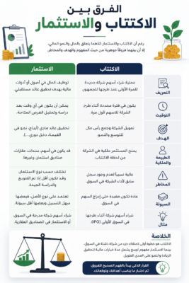 الفرق بين الاكتتاب والاستثمار