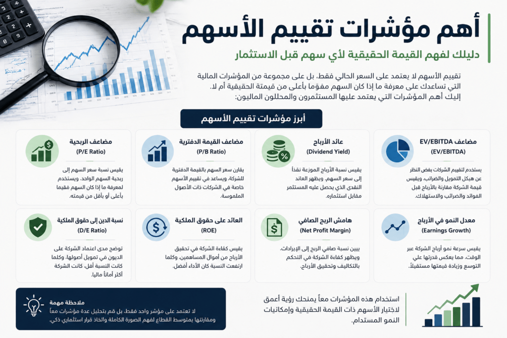 أهم مؤشرات تقييم الأسهم